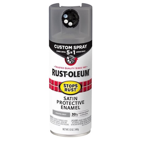 Rust-Oleum Rust-Oleum Stops Rust 5 in 1 Indoor/Outdoor Satin Gray Oil-Based Oil Modified Alkyd Protective Ename 376872